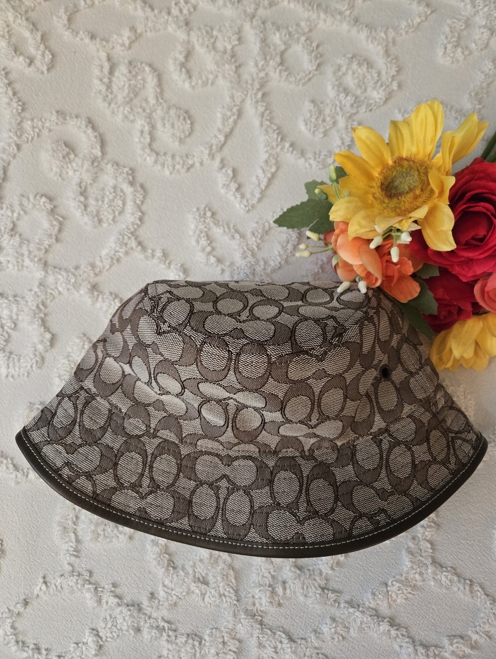FAUX Coach Monogram Bucket Hat